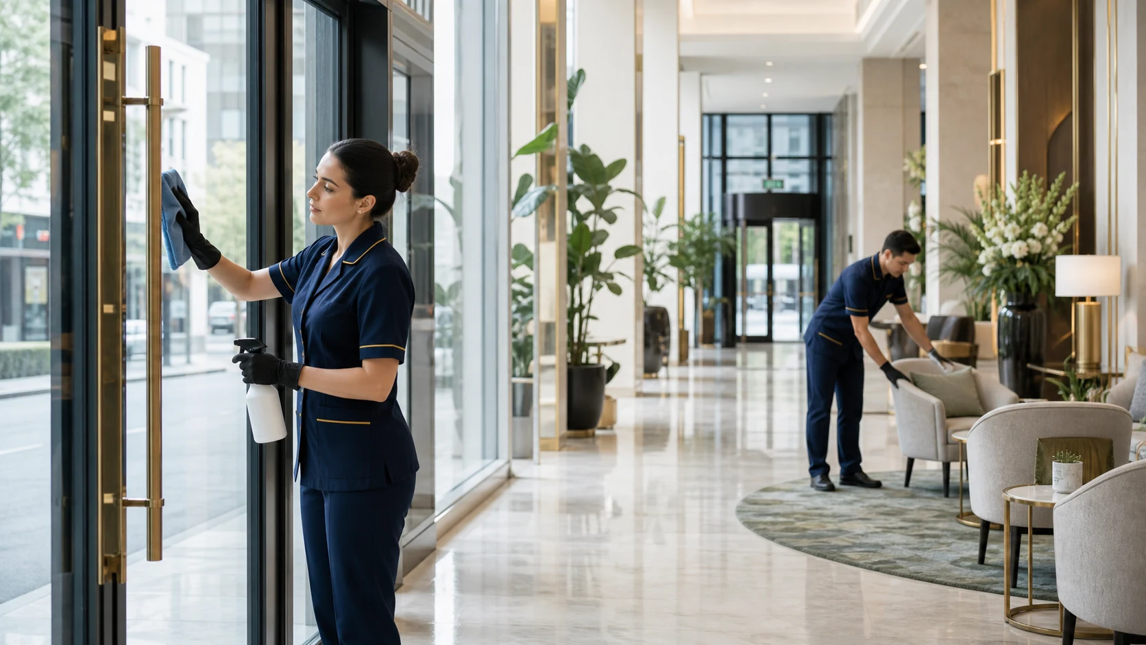 Professional public area cleaning