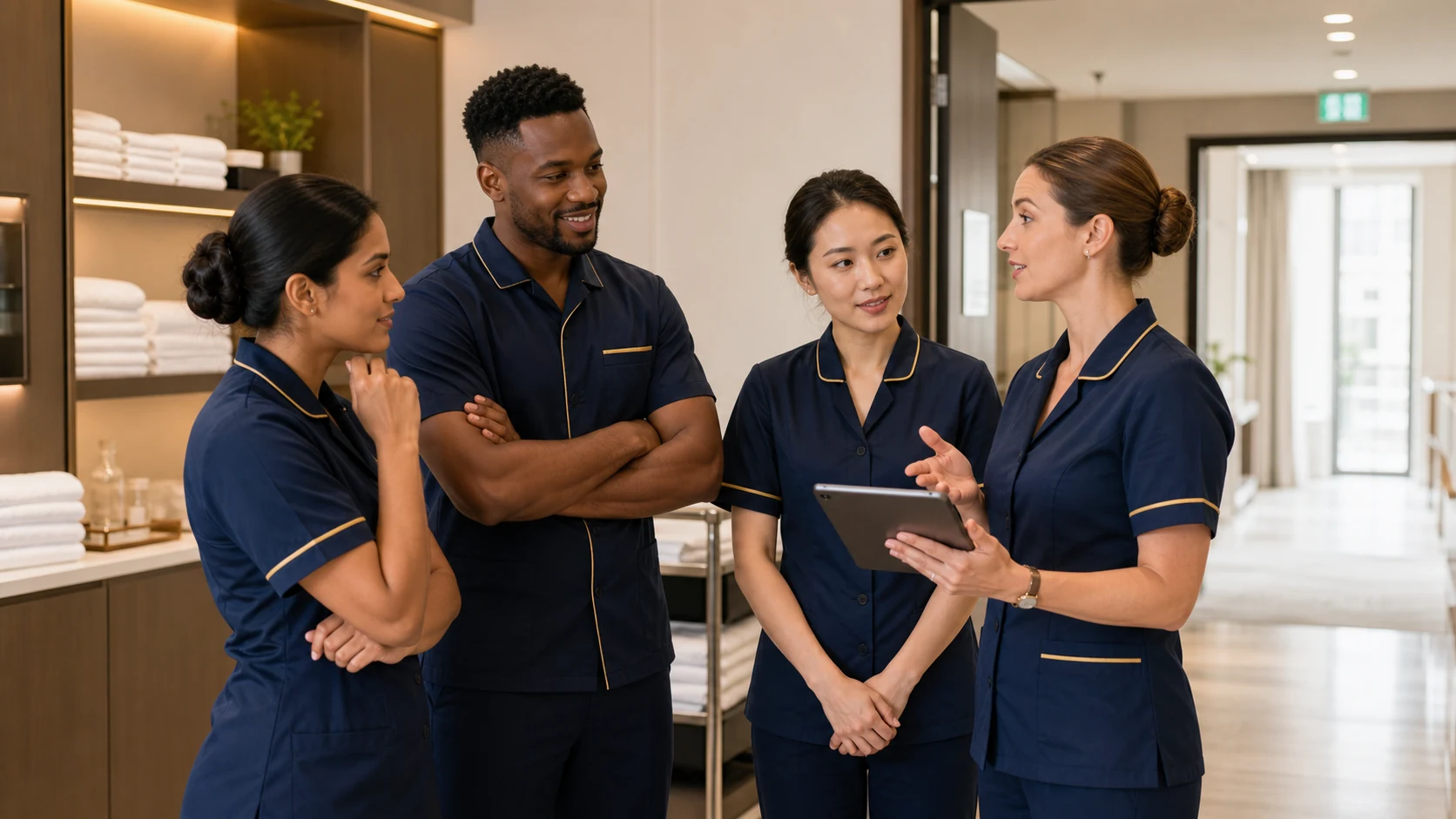 Hotel housekeeping staffing team